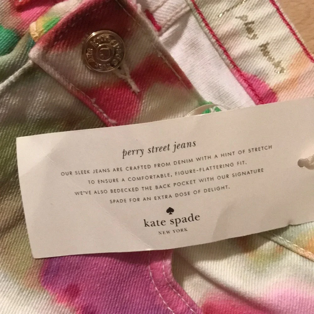 ♠️Kate Spade (NWT)♠️…Women’s 24…Perry Street Play Hooky Colorful Cropped Jeans! - Picture 8 of 17